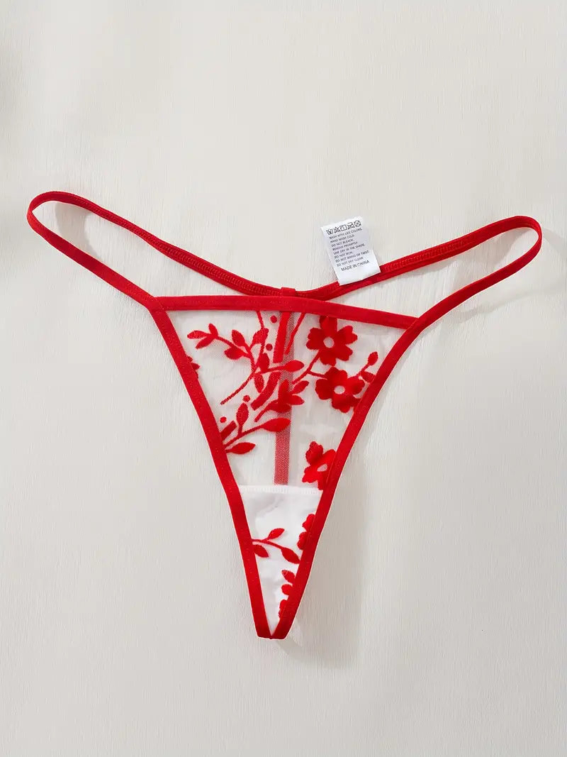 Romance in Red Lace Set